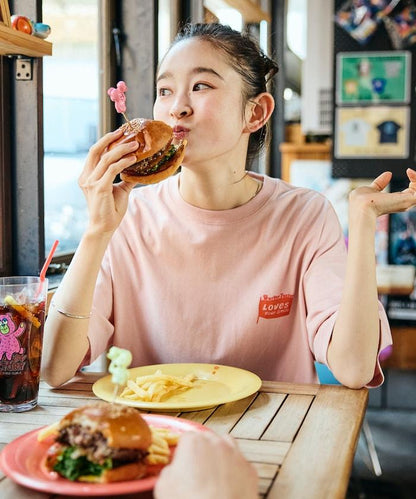 Burger Factory×FREAK'S STORE  寬鬆版型 後背印花 圓領T恤