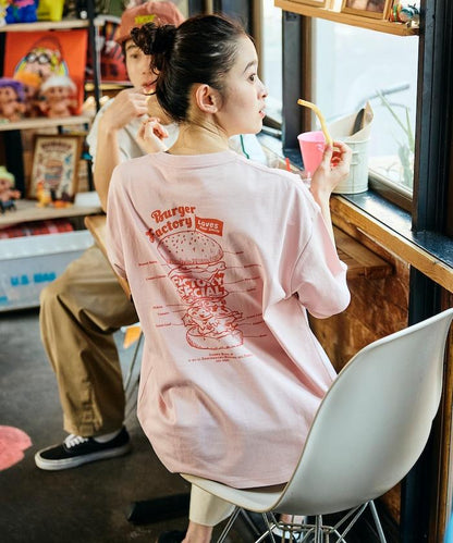 Burger Factory×FREAK'S STORE  寬鬆版型 後背印花 圓領T恤