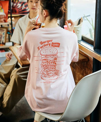Burger Factory×FREAK'S STORE  寬鬆版型 後背印花 圓領T恤