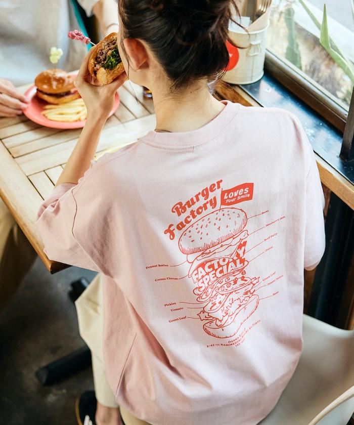 Burger Factory×FREAK'S STORE  寬鬆版型 後背印花 圓領T恤