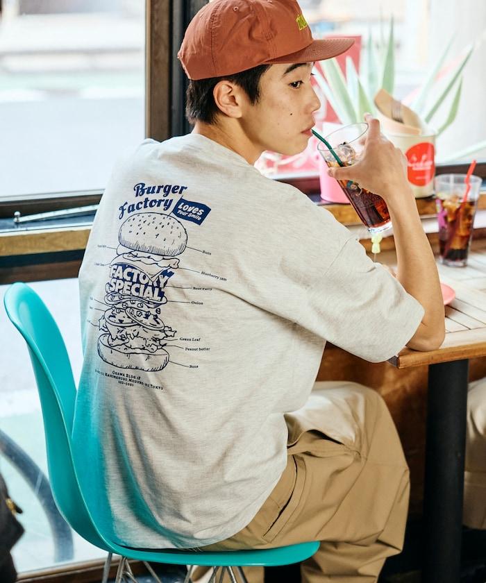 Burger Factory×FREAK'S STORE  寬鬆版型 後背印花 圓領T恤