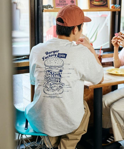 Burger Factory×FREAK'S STORE  寬鬆版型 後背印花 圓領T恤