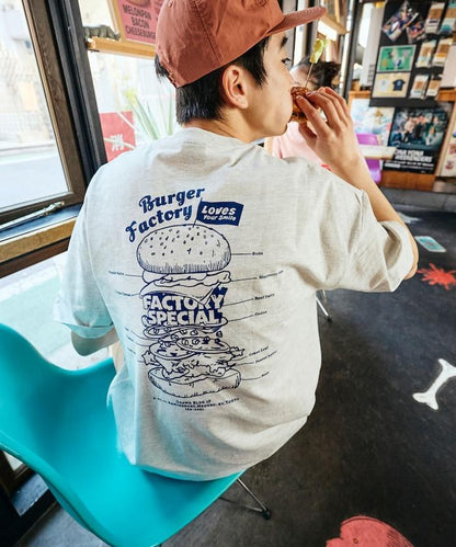 Burger Factory×FREAK'S STORE  寬鬆版型 後背印花 圓領T恤
