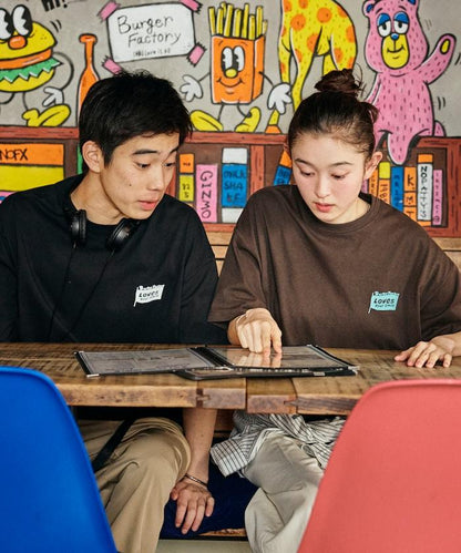 Burger Factory×FREAK'S STORE  寬鬆版型 後背印花 圓領T恤