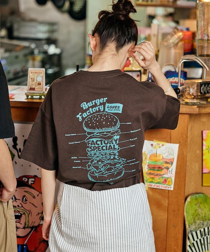 Burger Factory×FREAK'S STORE  寬鬆版型 後背印花 圓領T恤