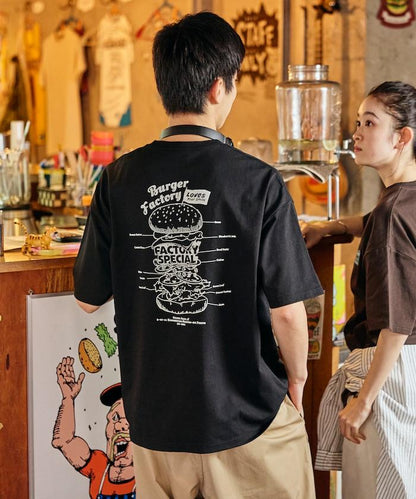 Burger Factory×FREAK'S STORE  寬鬆版型 後背印花 圓領T恤
