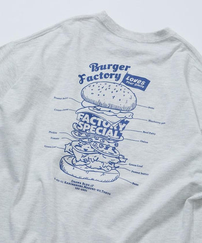 Burger Factory×FREAK'S STORE  寬鬆版型 後背印花 圓領T恤