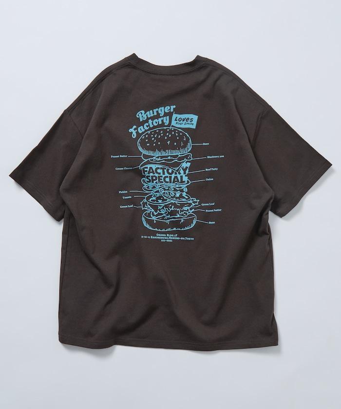 Burger Factory×FREAK'S STORE  寬鬆版型 後背印花 圓領T恤