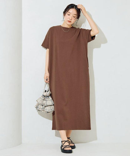 USA棉 寬鬆廓形 T恤式連衣裙