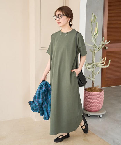 USA棉 寬鬆廓形 T恤式連衣裙