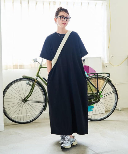 USA棉 寬鬆廓形 T恤式連衣裙