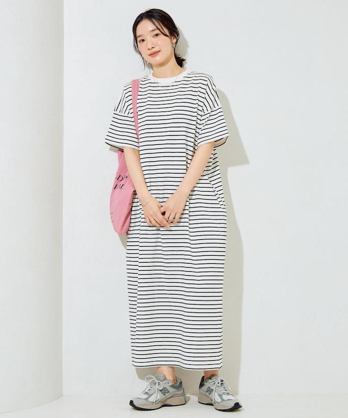 USA棉 寬鬆廓形 T恤式連衣裙