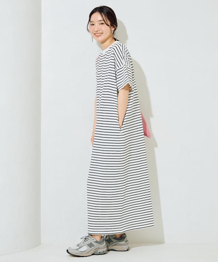 USA棉 寬鬆廓形 T恤式連衣裙