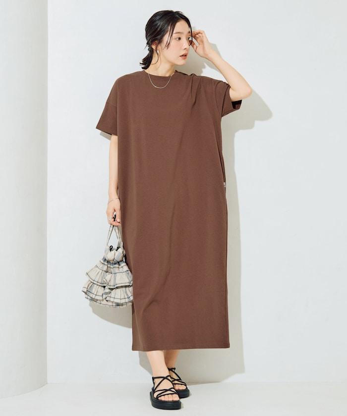 USA棉 寬鬆廓形 T恤式連衣裙