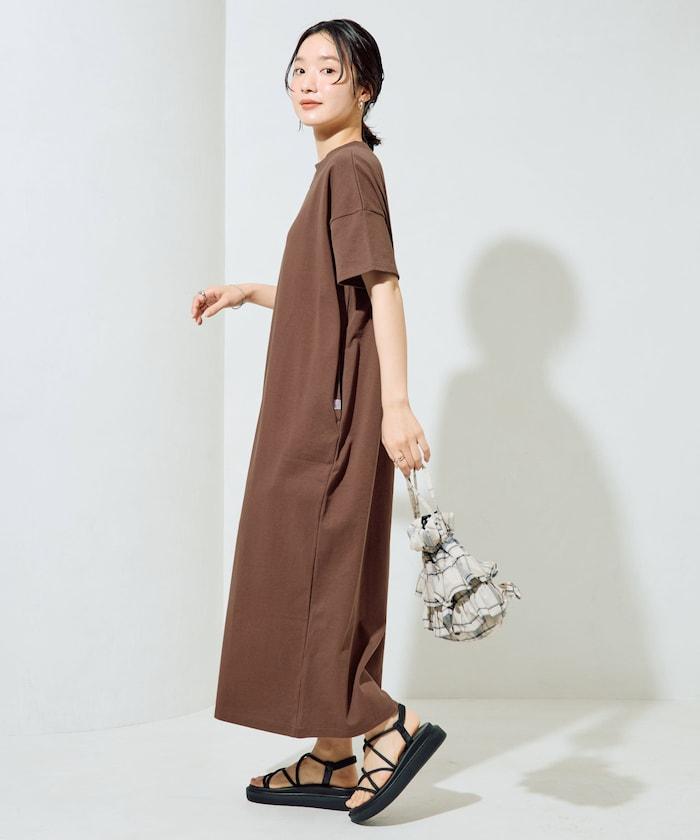 USA棉 寬鬆廓形 T恤式連衣裙