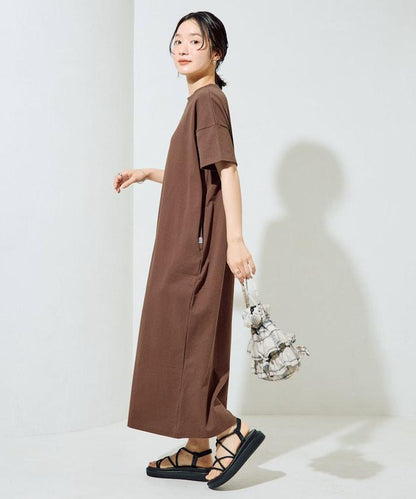 USA棉 寬鬆廓形 T恤式連衣裙