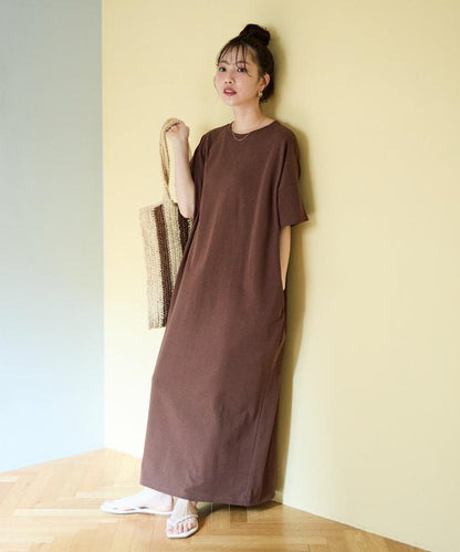 USA棉 寬鬆廓形 T恤式連衣裙