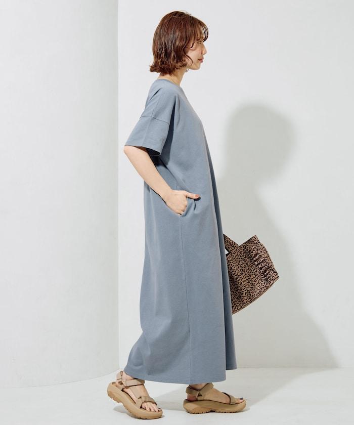 USA棉 寬鬆廓形 T恤式連衣裙