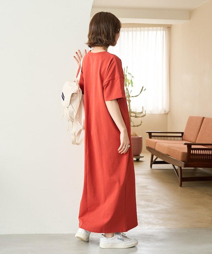 USA棉 寬鬆廓形 T恤式連衣裙