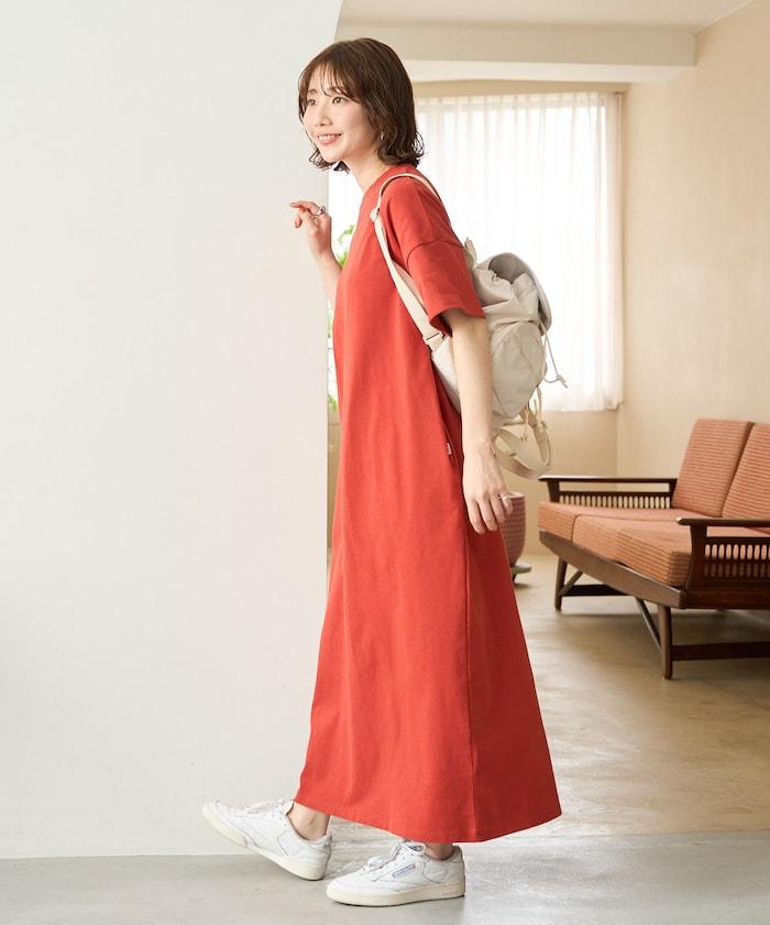 USA棉 寬鬆廓形 T恤式連衣裙