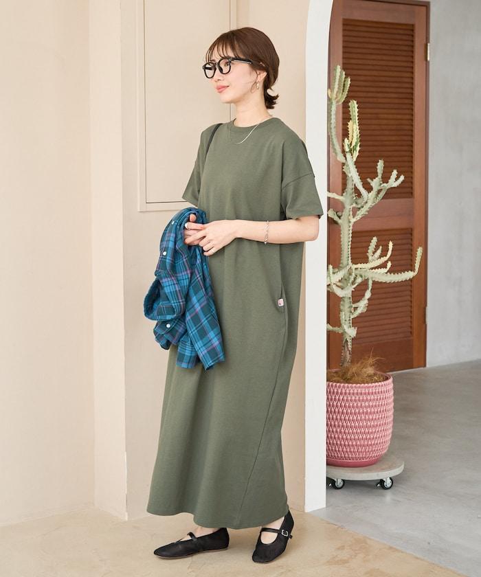 USA棉 寬鬆廓形 T恤式連衣裙