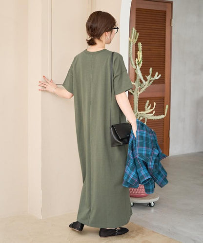 USA棉 寬鬆廓形 T恤式連衣裙