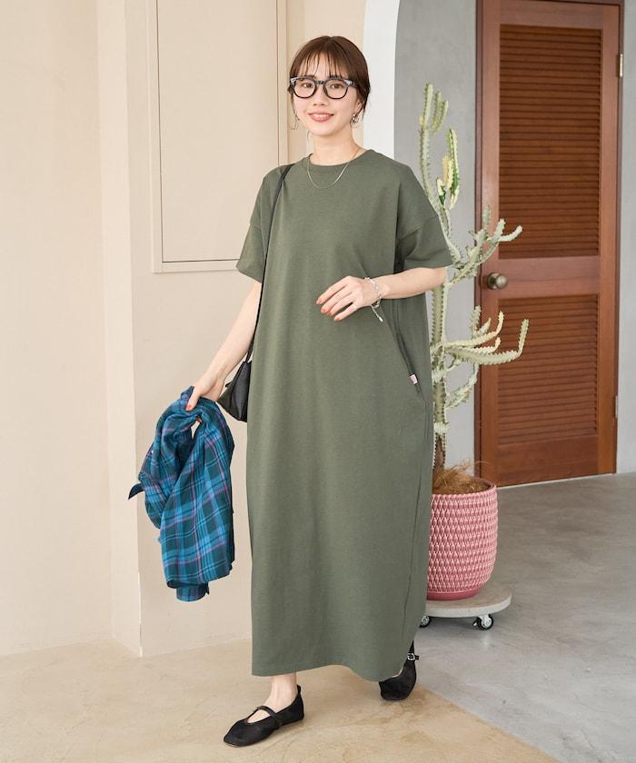 USA棉 寬鬆廓形 T恤式連衣裙