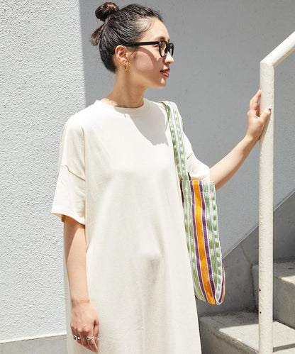 USA棉 寬鬆廓形 T恤式連衣裙