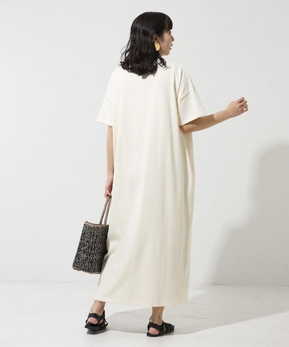 USA棉 寬鬆廓形 T恤式連衣裙