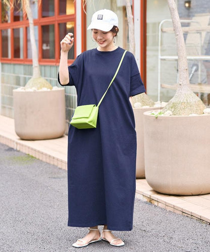 USA棉 寬鬆廓形 T恤式連衣裙