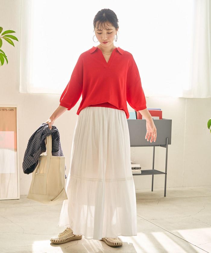 短袖Polo領開襟夏季針織上衣