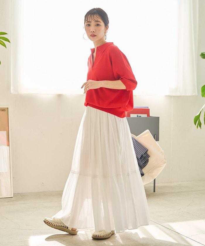 短袖Polo領開襟夏季針織上衣