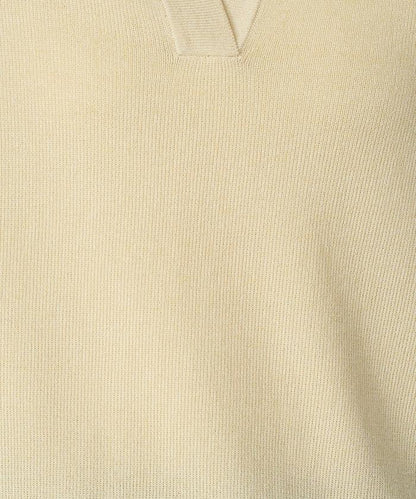 短袖Polo領開襟夏季針織上衣