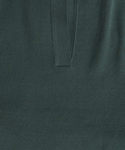 短袖Polo領開襟夏季針織上衣