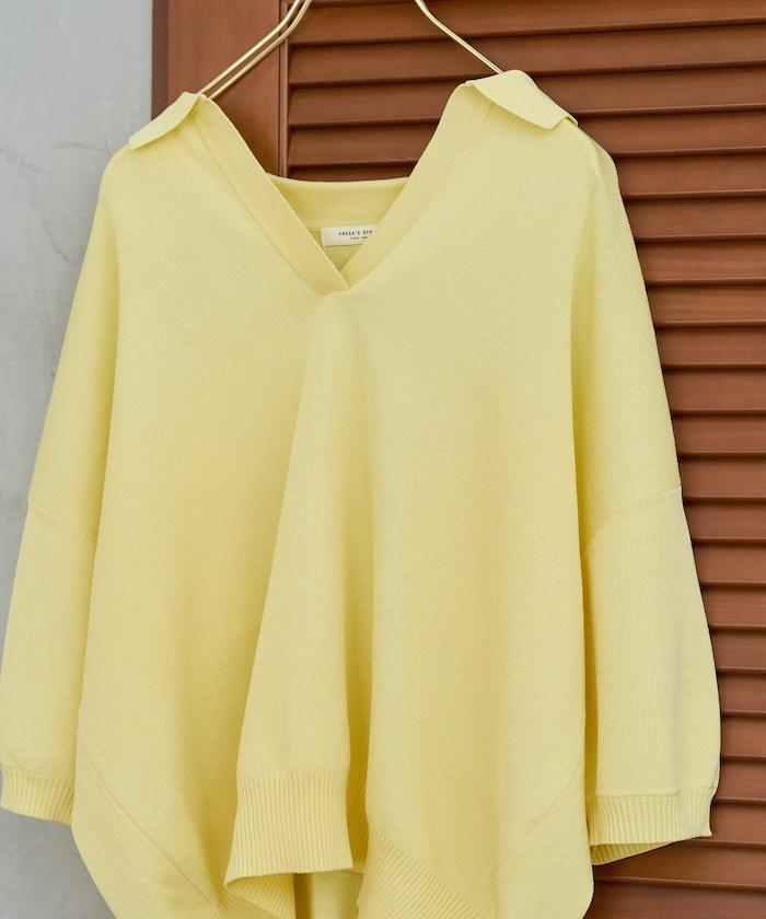 短袖Polo領開襟夏季針織上衣