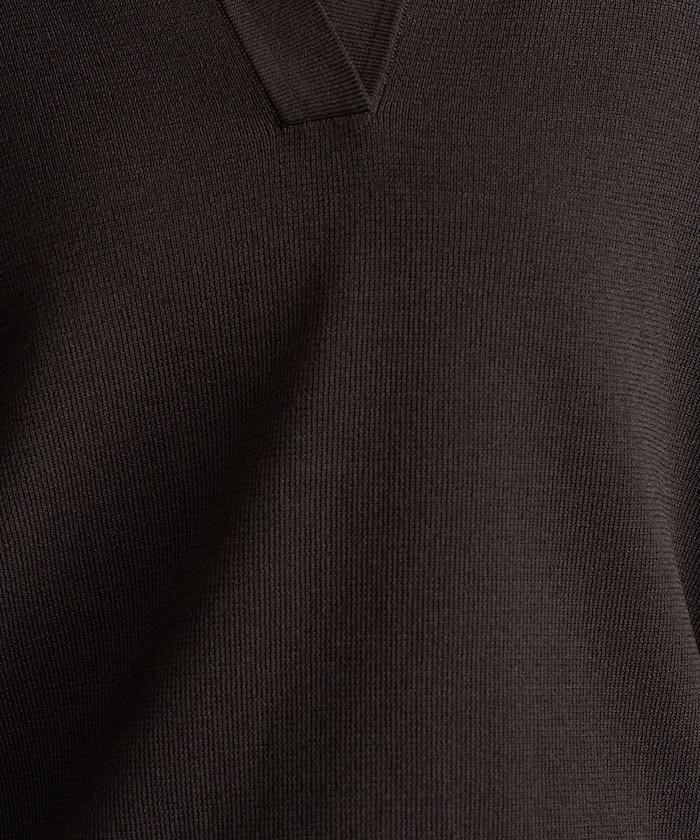 短袖Polo領開襟夏季針織上衣