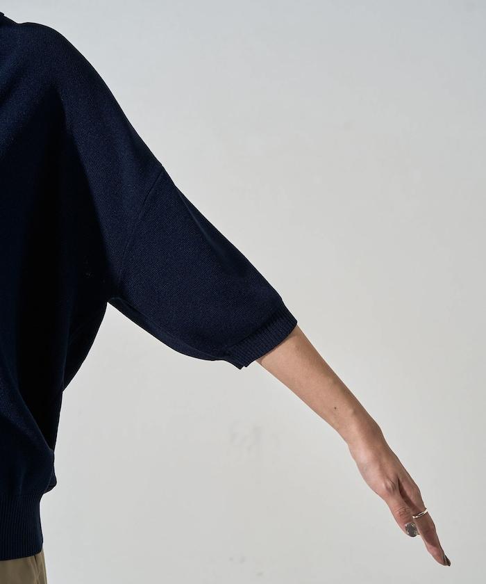 短袖Polo領開襟夏季針織上衣