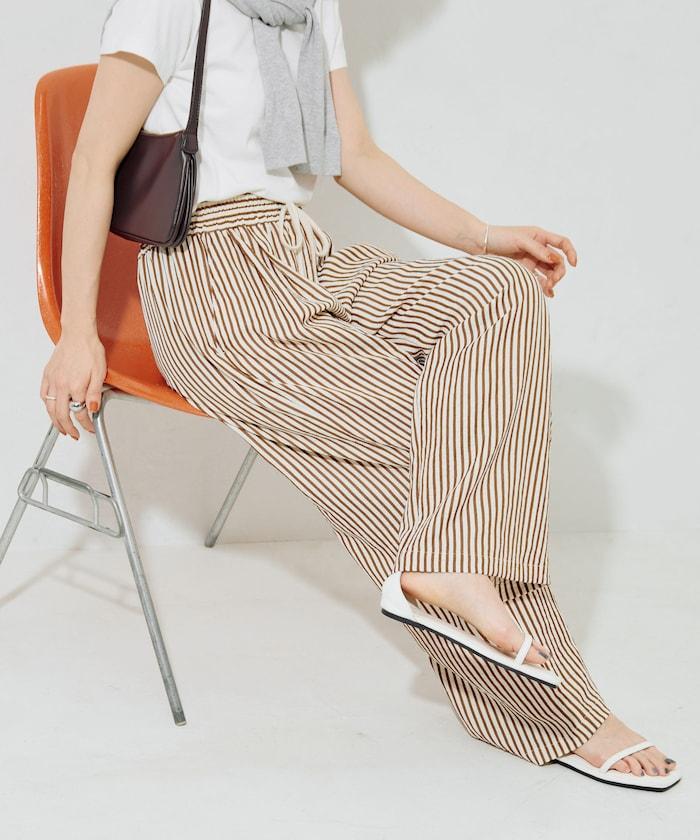 立體條紋設計 休閒褲