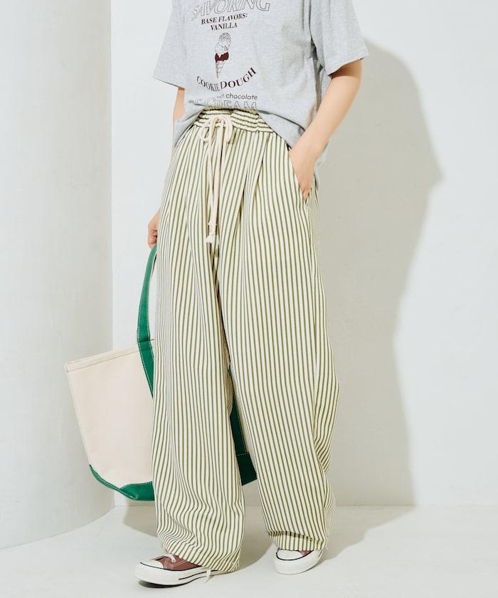 立體條紋設計 休閒褲