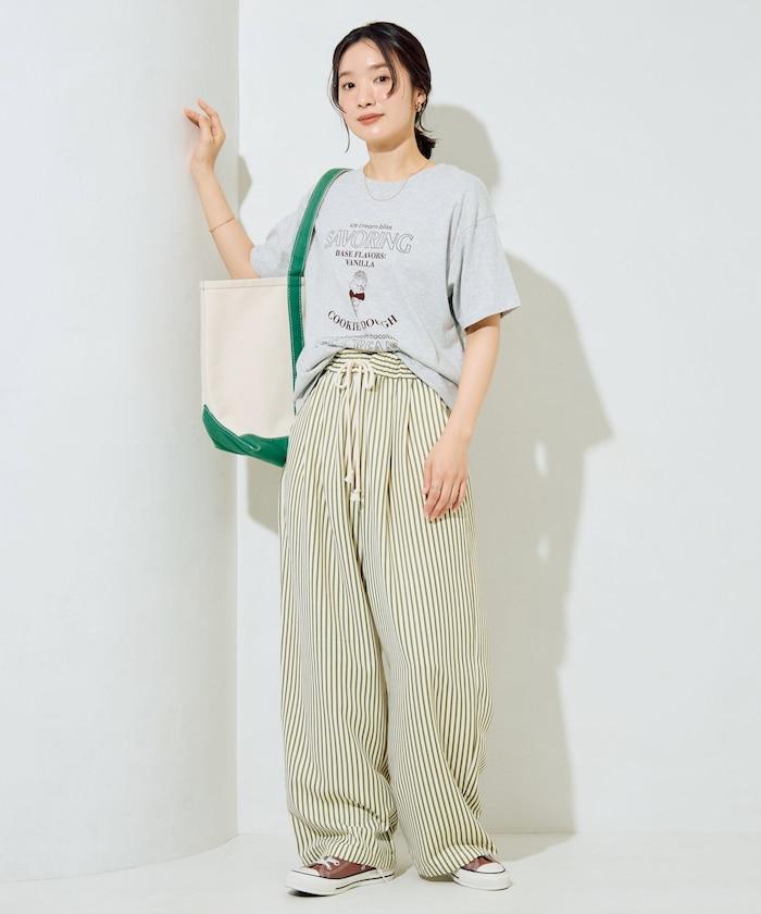 立體條紋設計 休閒褲