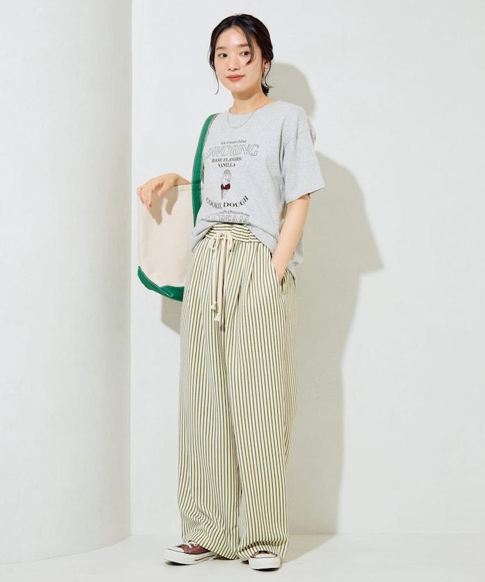 立體條紋設計 休閒褲