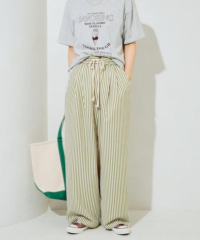 立體條紋設計 休閒褲