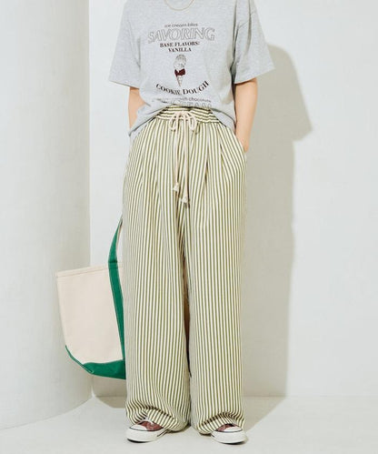 立體條紋設計 休閒褲
