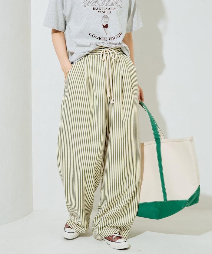 立體條紋設計 休閒褲