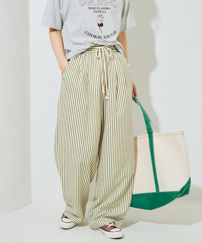 立體條紋設計 休閒褲