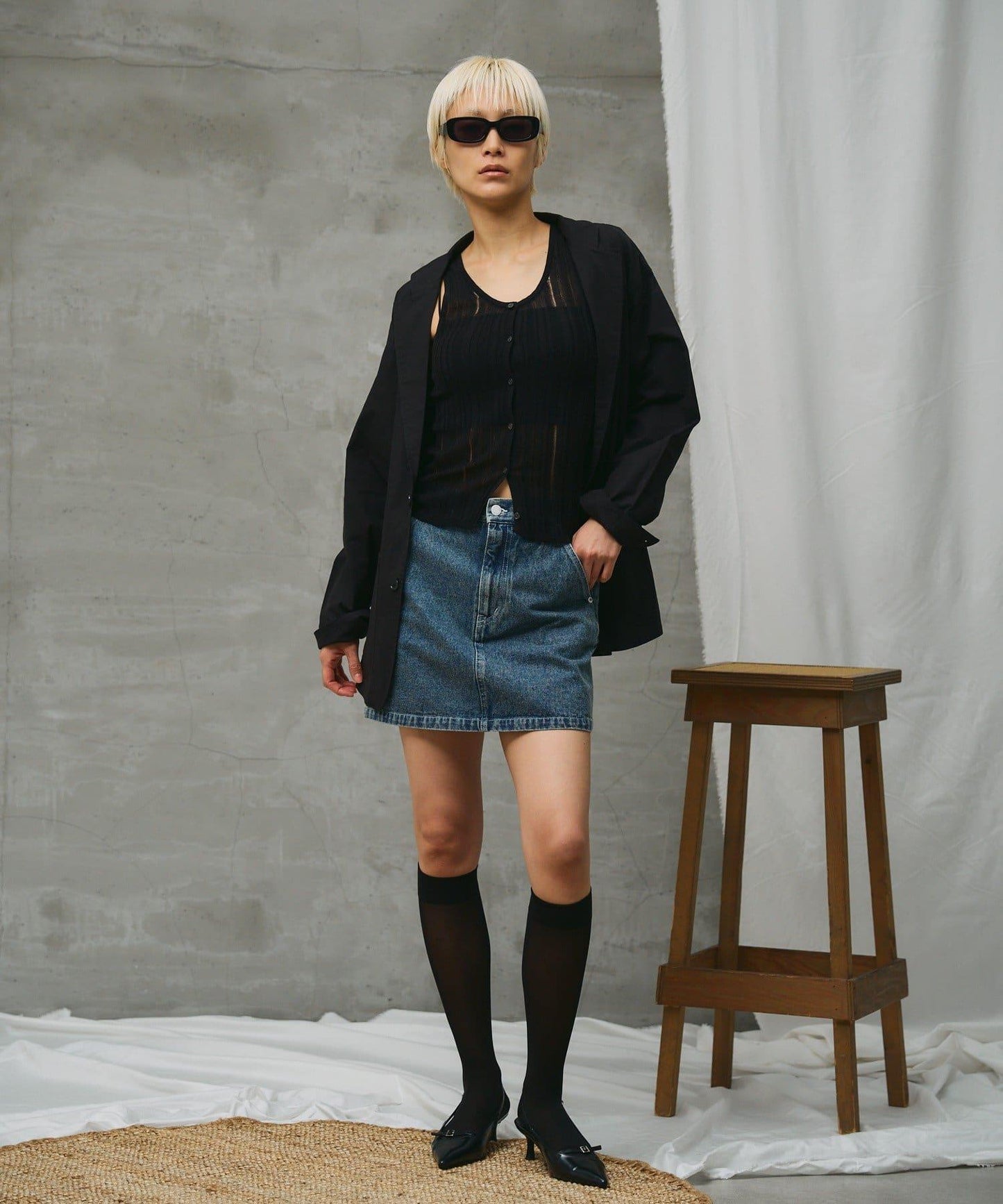 paradigm 牛仔迷你半身裙