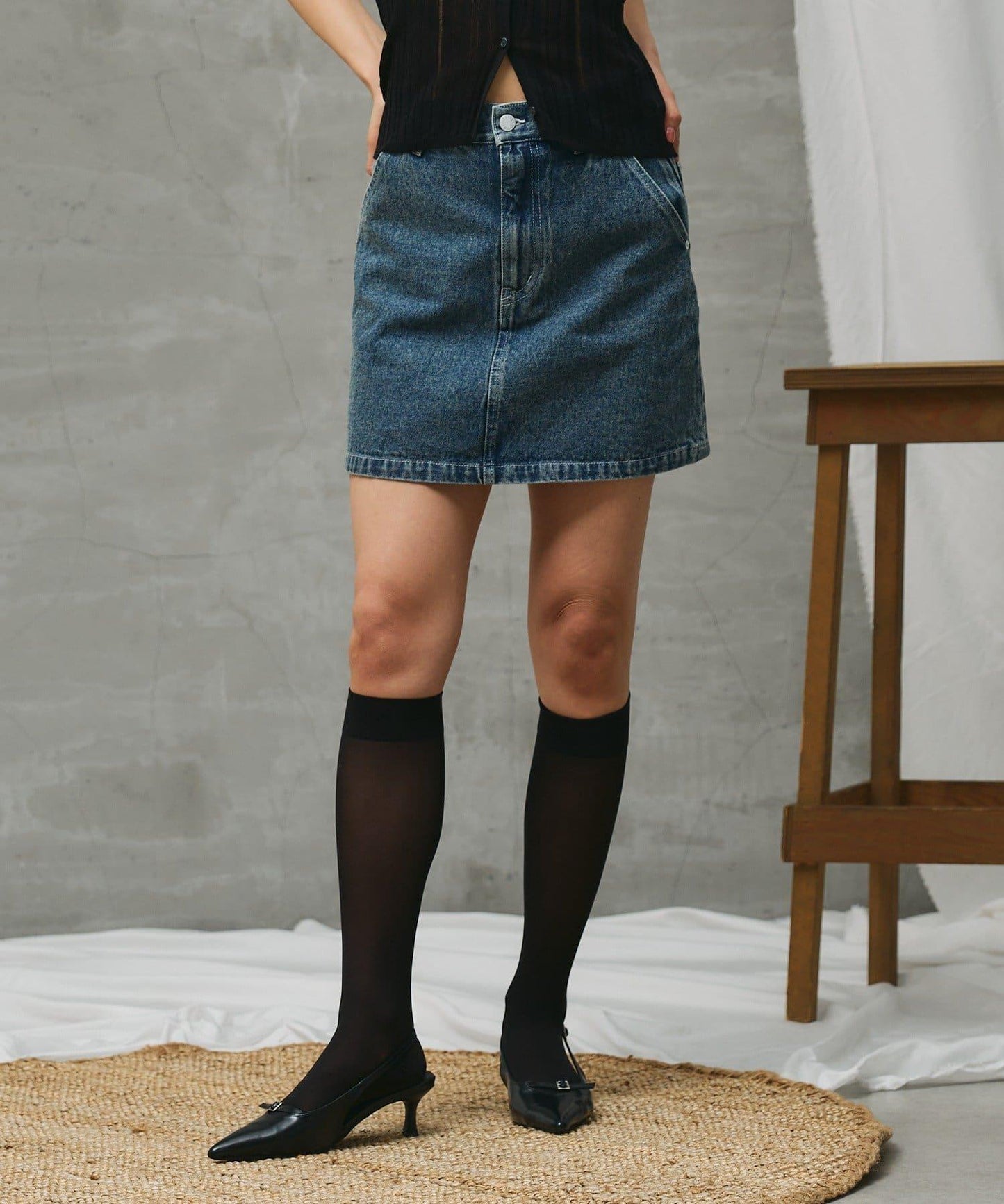 paradigm 牛仔迷你半身裙