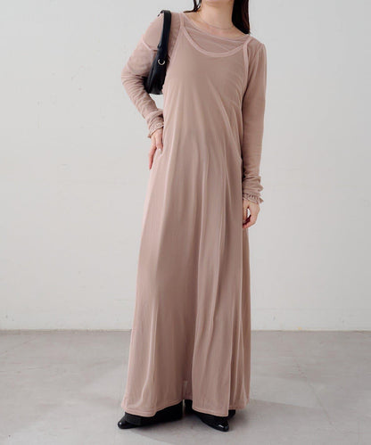 B 透感雙面設計連衣裙