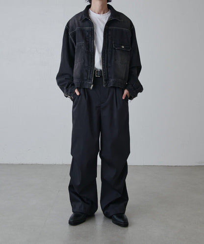 高捻面料 寬鬆設計 降落傘褲