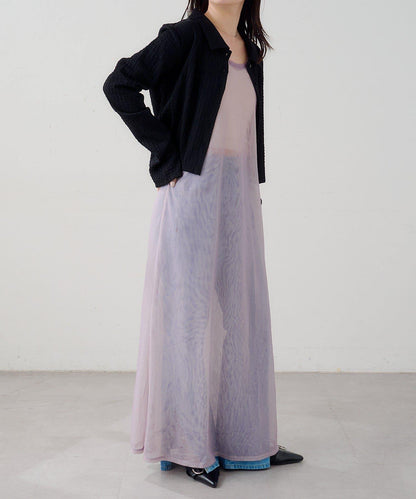 B 透感雙面設計連衣裙